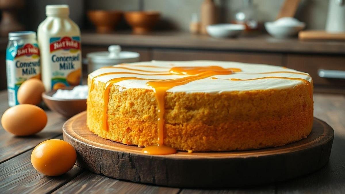 Bolo de Leite Condensado Deleiteiro: Fácil de Fazer com Apenas 5 Ingredientes!